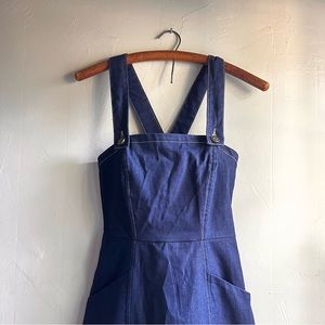 Denim stretch halter dress from Unique vintage
